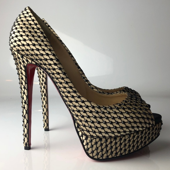 Christian Louboutin Shoes - Christian Louboutin Lady Peep 150 Strass Heel 39.5